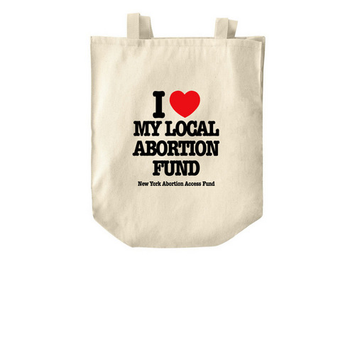 I&nbsp;?? My Local Abortion Fund: Tote, a Natural Over-the-Shoulder Shopping Tote Bag