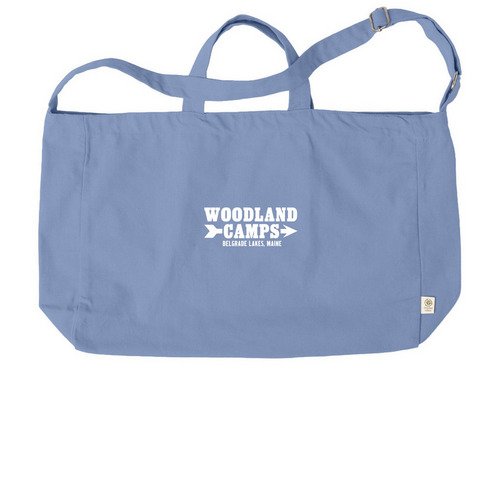 Woodland Camps White Lettering Tote Bags, a Elemental Blue Reclaimist G2G Tote Bag