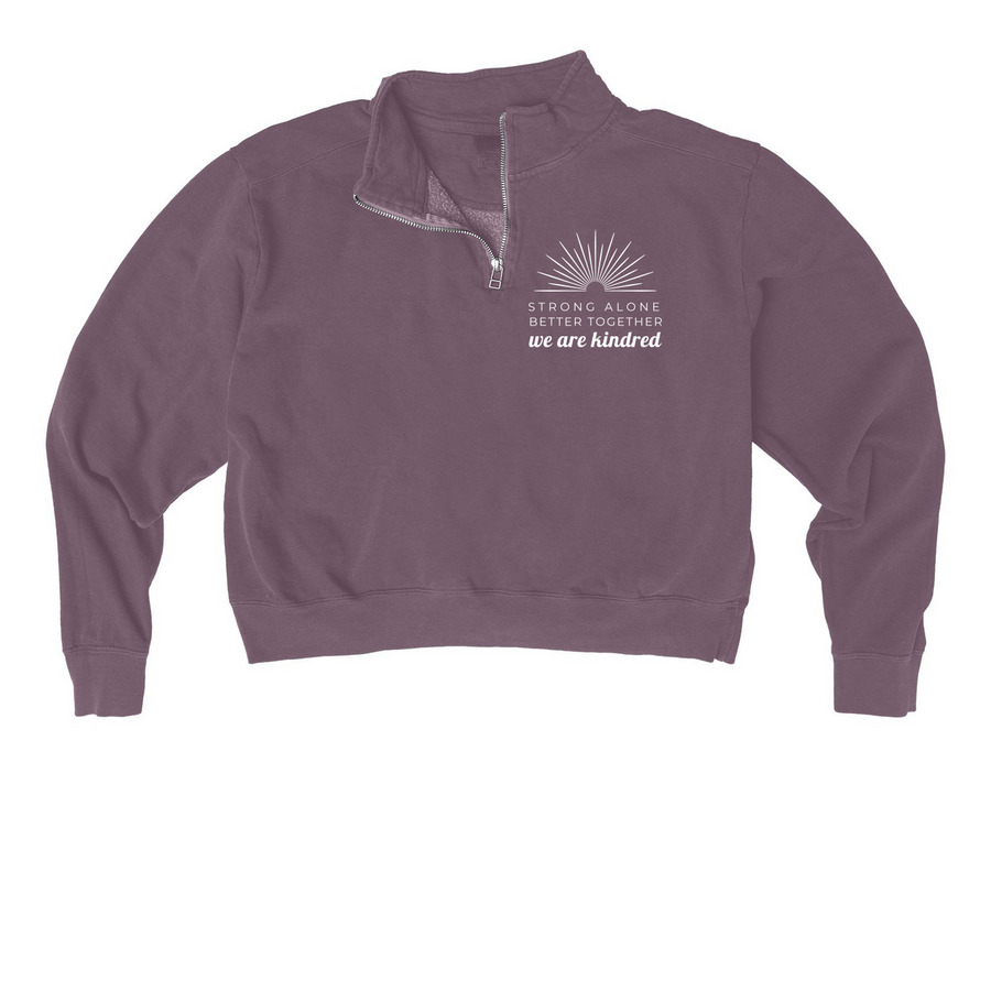 BETTER TOGETHER, a Dusk Comfort Colors Women's Quarter Zip Pullover
