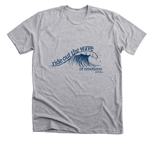 Ride Out the Wave of Emotions, a Athletic Heather Premium Unisex Tee