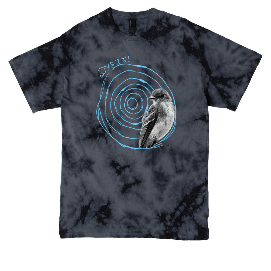 Wait For Me, a Black Crystal Tie Dye Tee