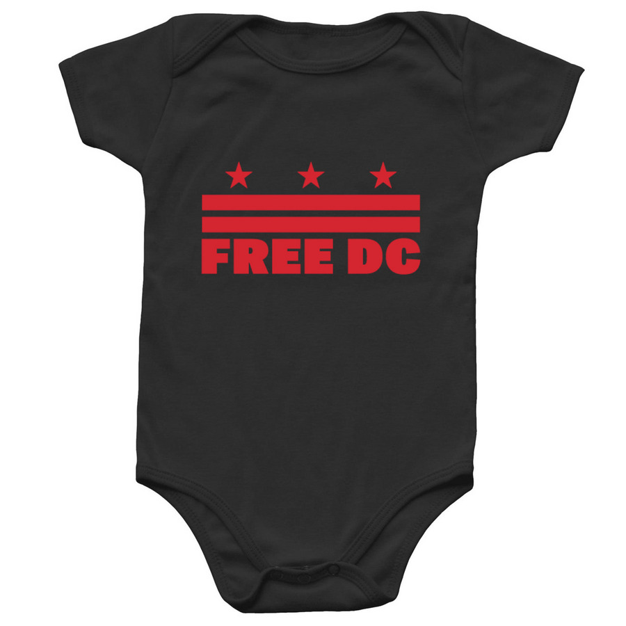Free DC Babies - Red, a Black Infant Onesie