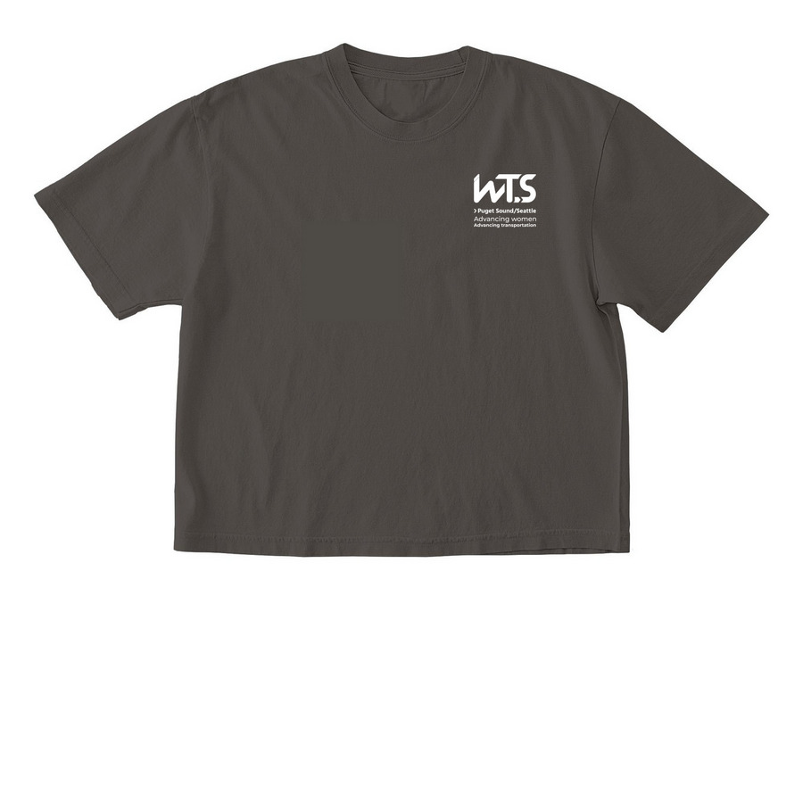 WTS Boxy Tee, White Logo, a Pepper Comfort Colors Boxy Tee