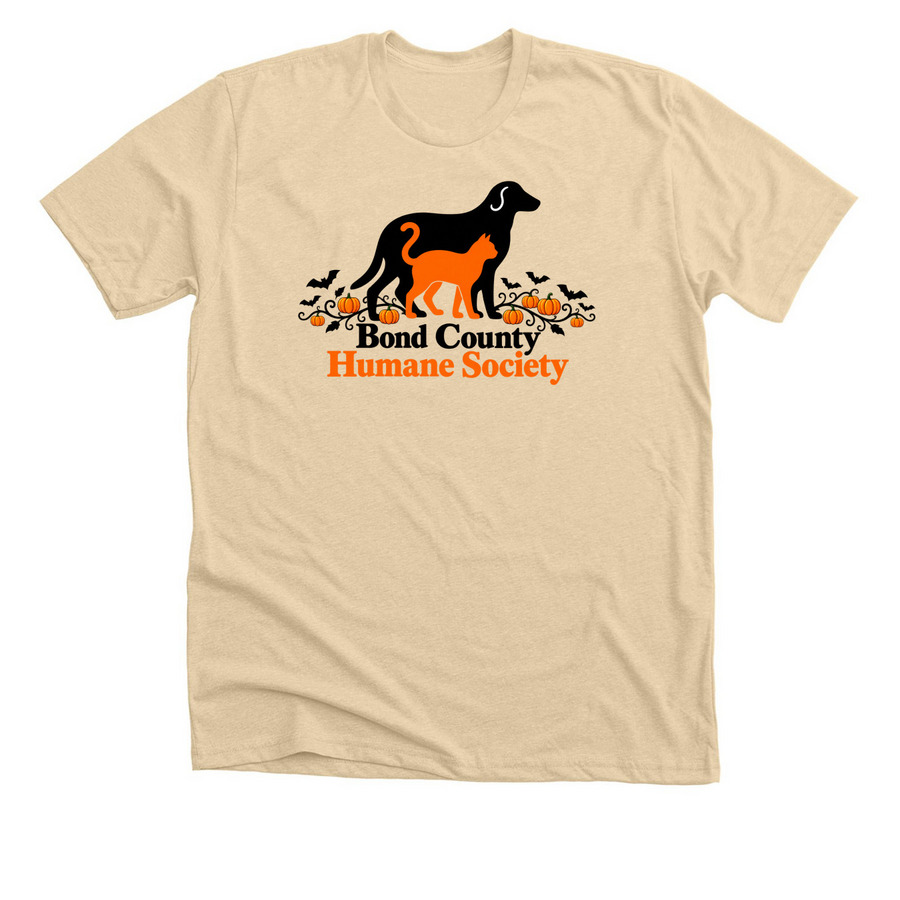 Halloween Logo, a Heather Soft Cream Premium Unisex Tee