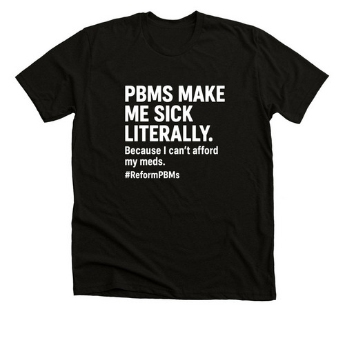 PBMS Make Me Sick, a Black Heather Premium Unisex Tee