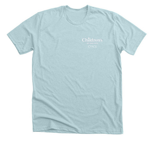 Tiny Hearts, a Heather Ice Blue Premium Unisex Tee