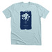 ROOTED IN COMPASSION, a Heather Ice Blue Premium Unisex Tee