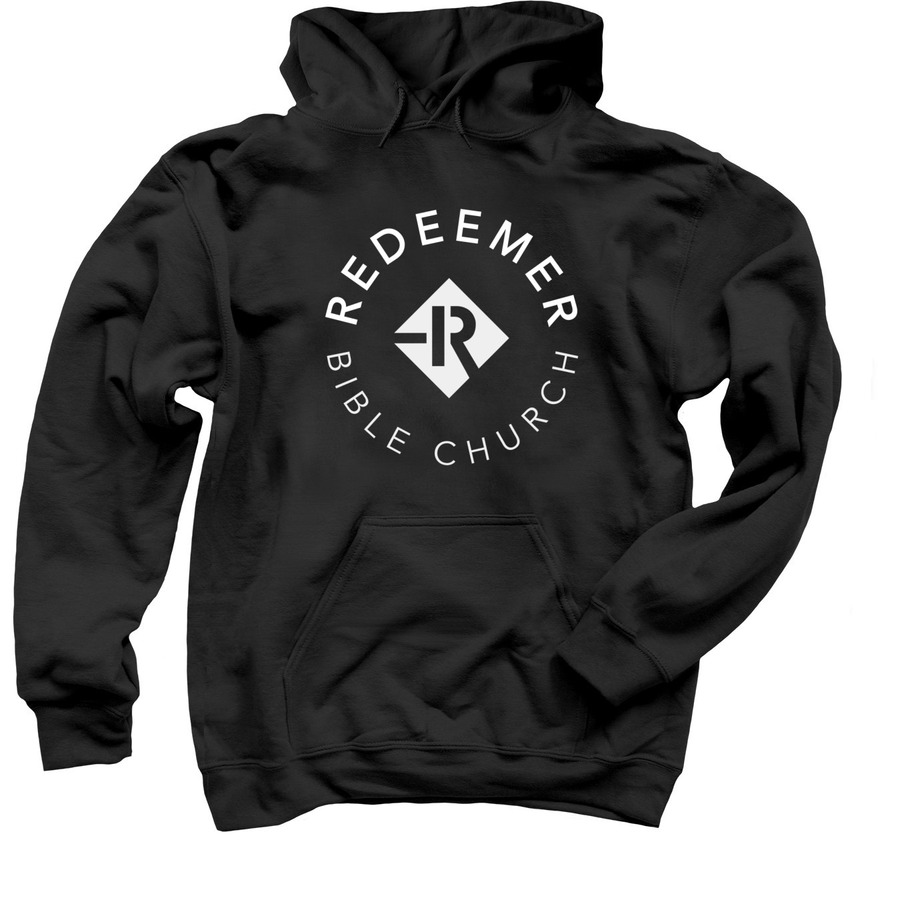Redeemer Bible Church - Circle Design, a Black Pullover Hoodie