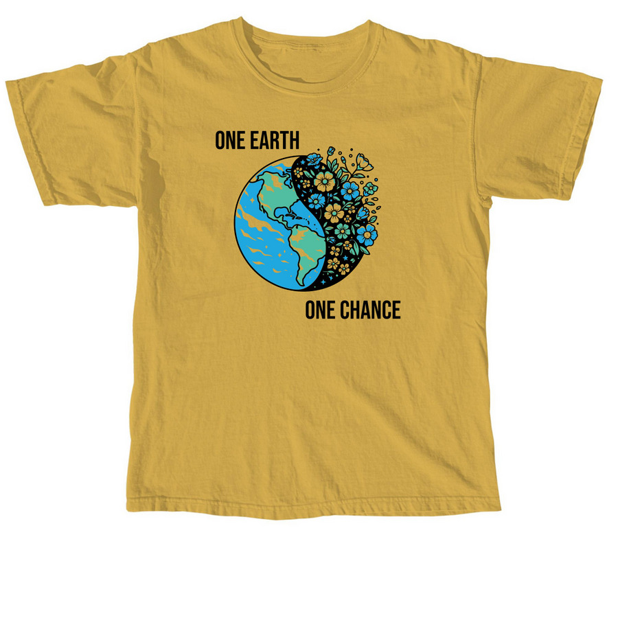 One Earth, a Mustard Comfort Colors Unisex Tee