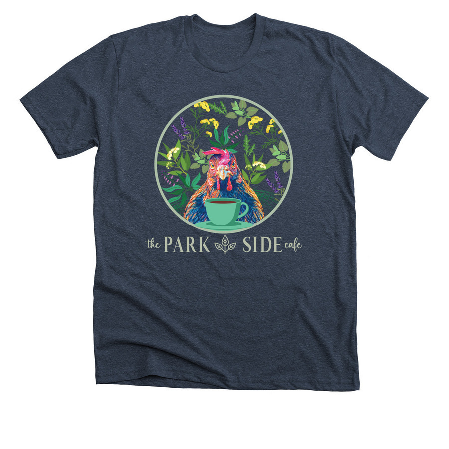 Park Side Chicky Shirt!, a Heather Midnight Navy Premium Unisex Tee