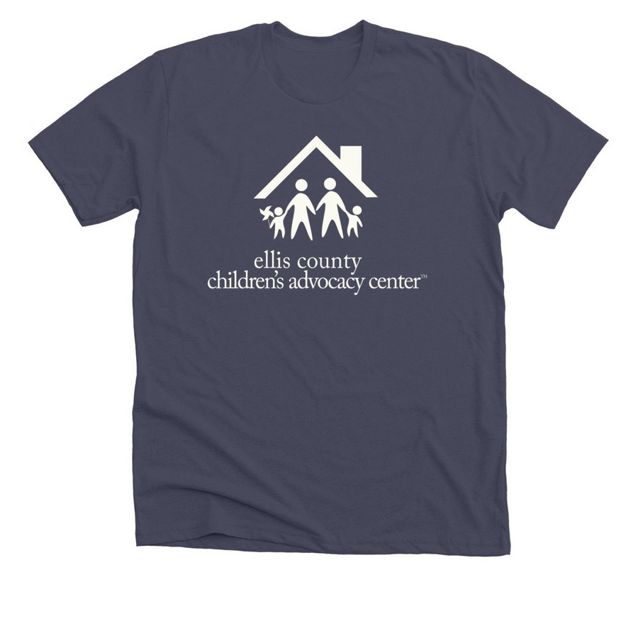 Advocate Logo Tee, a Heather Midnight Navy Premium Unisex Tee
