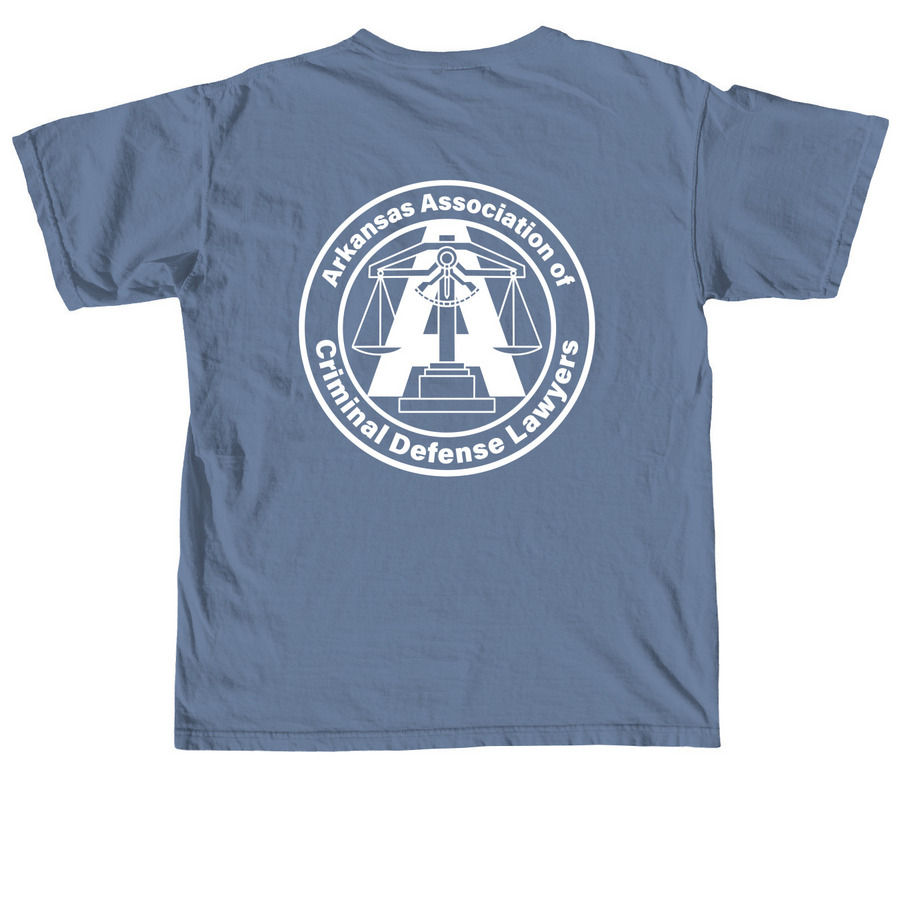 AACDL Fall Merch, a Blue Jean Comfort Colors Unisex Tee (back-view)
