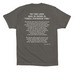 Powell Shirt w/ Deed Excerpt, a Asphalt Premium Cotton Tee (back-view)
