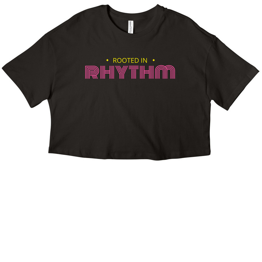 Rooted in Rhythm, a Black Women?s Cropped Cotton Tee