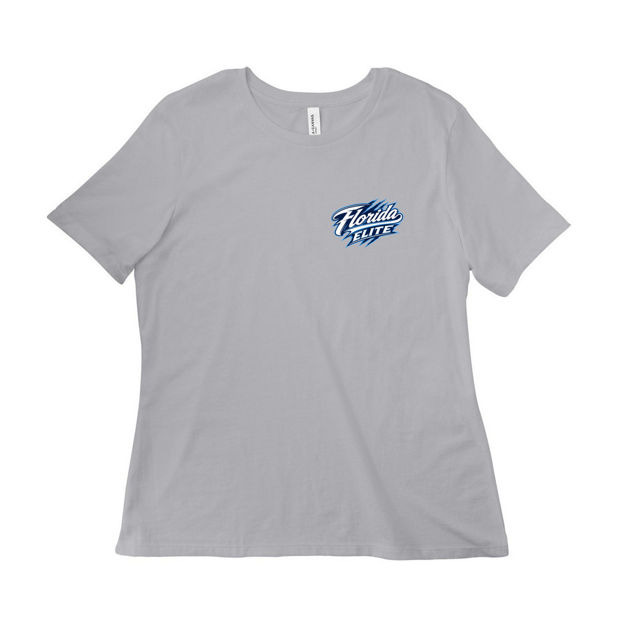 Florida Elite Moms - Light, a Solid Athletic Grey Women?s Relaxed Cotton Tee