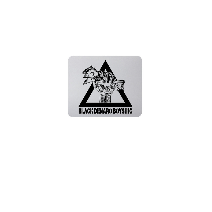 Black Denaro Boys Mouse Pad, a White Full Color Mouse Pad