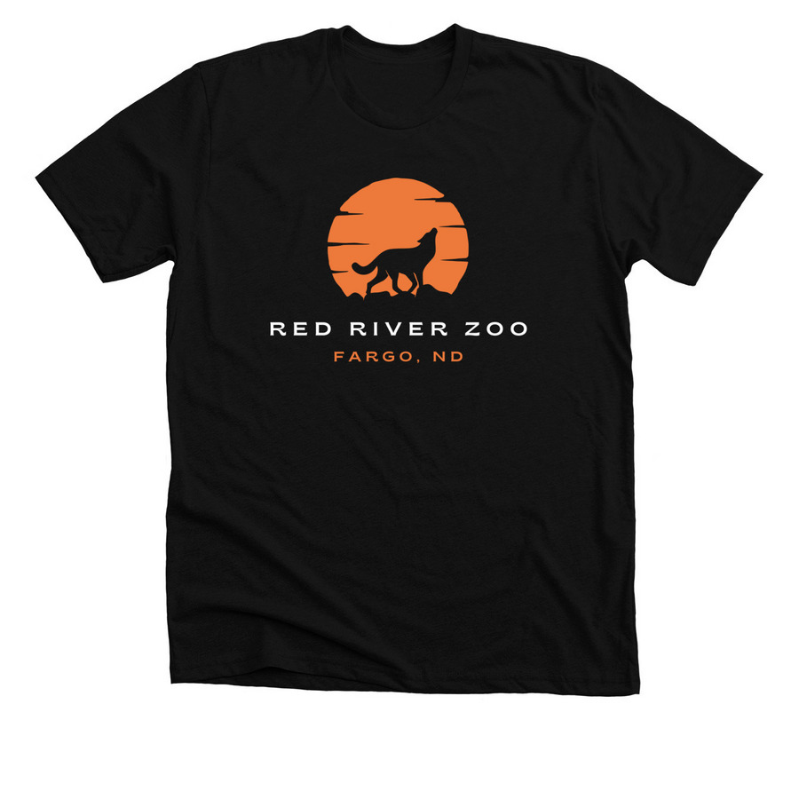 Howling Wolf, a Solid Black Blend Premium Unisex Tee