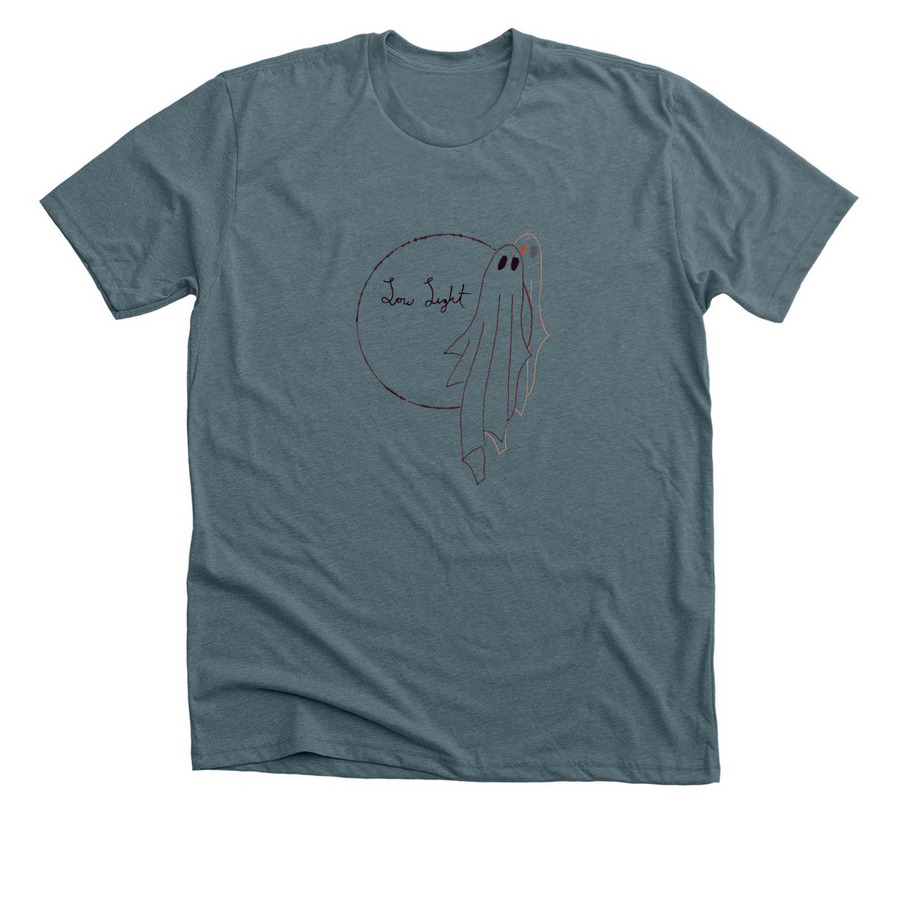 Low Light Ghost, a Heather Slate Premium Unisex Tee