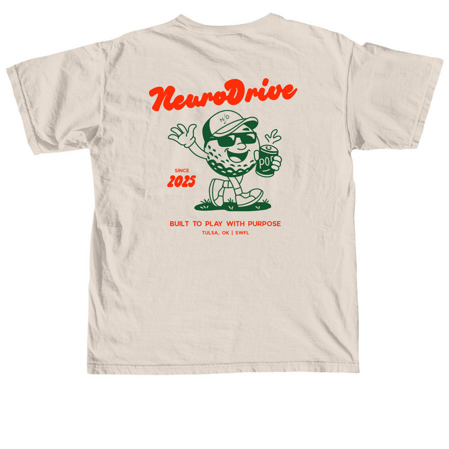 Vintage Play with Purpose, a Ivory Comfort Colors Unisex Tee (back-view)