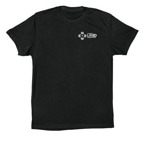 White Logo w/ Tag Line, a Vintage Black Premium Cotton Tee