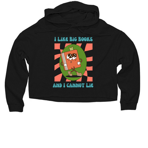 I Like Big Books, a Black Women?s Lightweight Cropped Hoodie