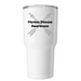 Menkes Disease Awareness Tumbler, a White Insulated Tumbler (back-view)