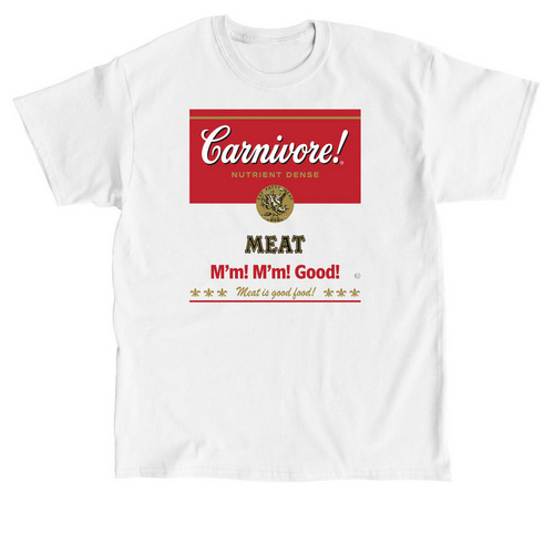 Carnivore Soup, a White Classic Unisex Tee
