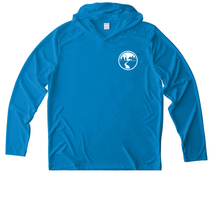 The Path, a Sapphire UV Performance Long Sleeve Hoodie
