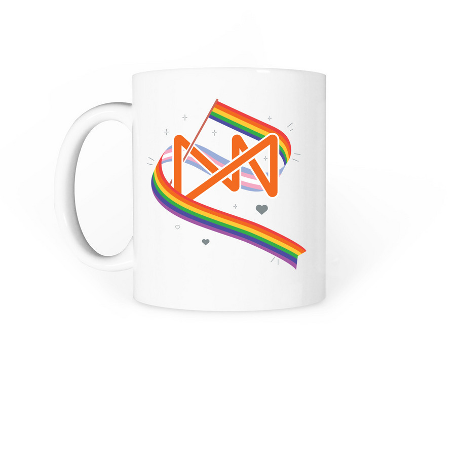 Vertafore Pride 2025 Mug, a White Coffee Mug (back-view)