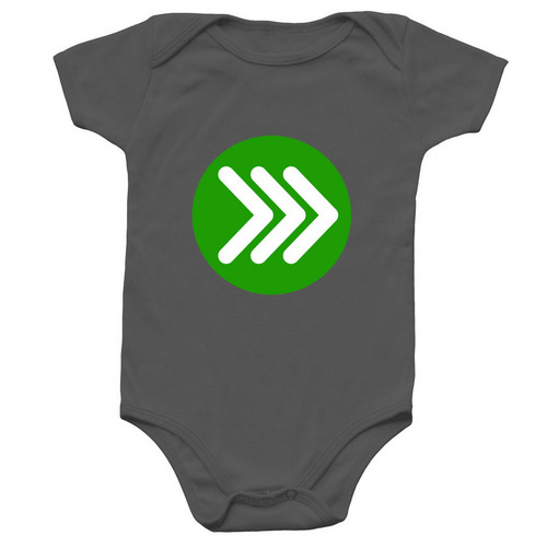 future accelerators, a Charcoal Infant Onesie