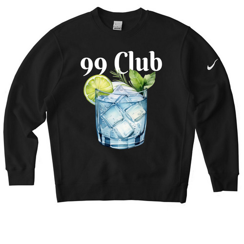Nike 99 Club Gear, a Black Nike Club Fleece Crewneck Sweatshirt