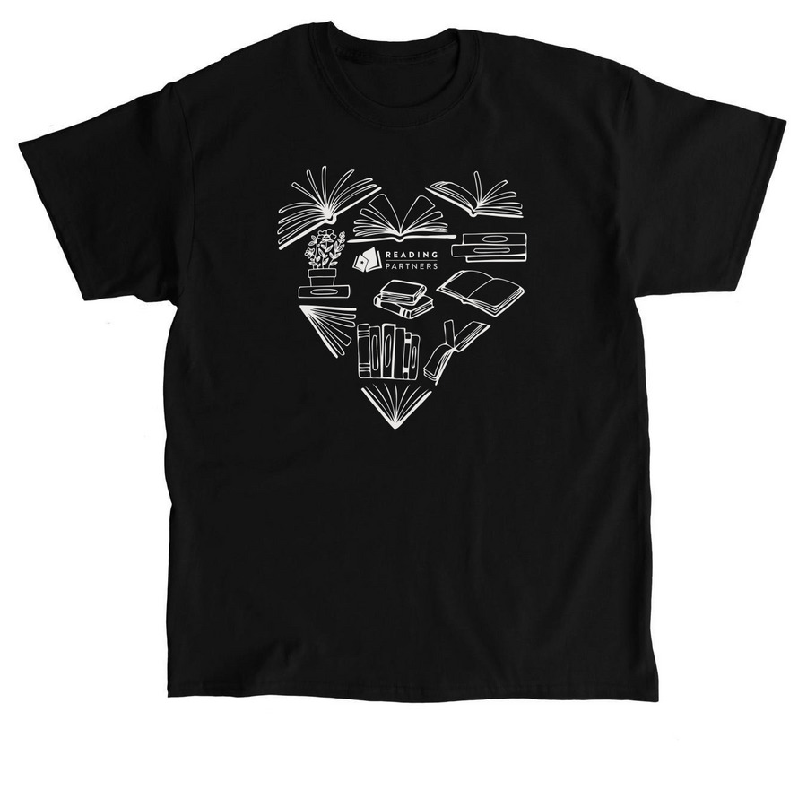 White Book Heart, a Black Classic Unisex Tee