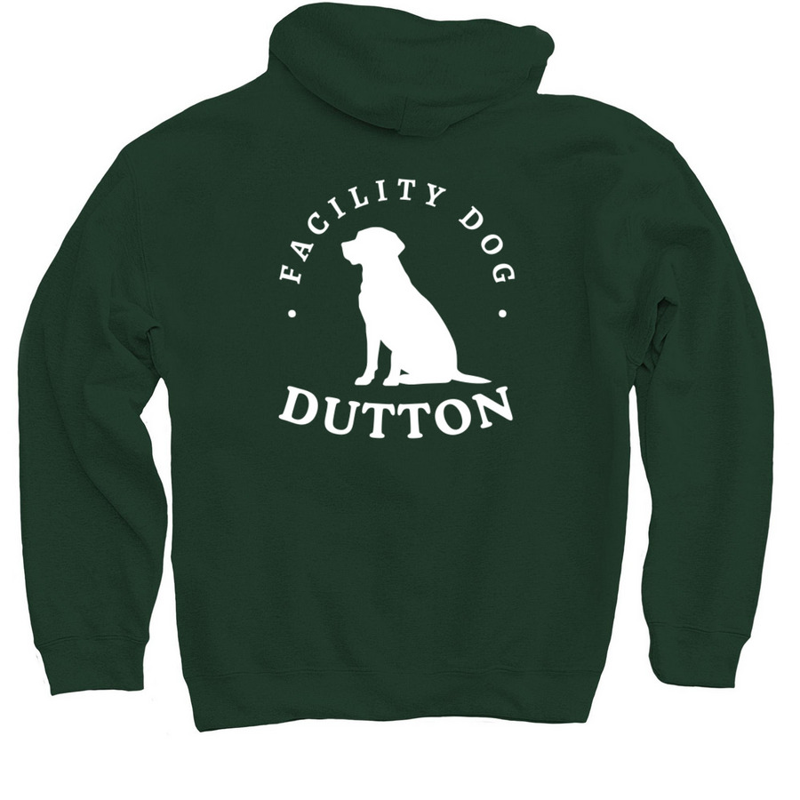 Dutton, a Forest Green Pullover Hoodie (back-view)