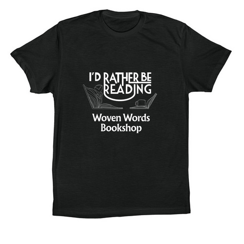 I'd Rather Be Reading, a Vintage Black Premium Cotton Tee