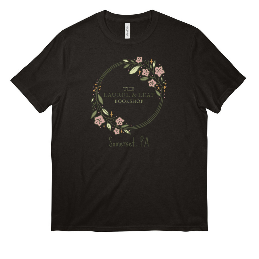 Laurel & Leaf Colored Logo, a Deep Black All-American Unisex Tee