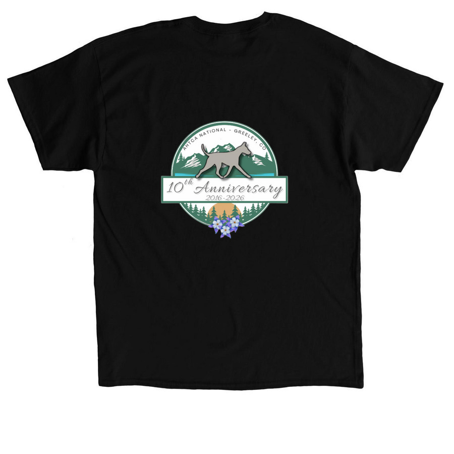 2026 10th Anniversary&nbsp;, a Black Classic Unisex Tee (back-view)