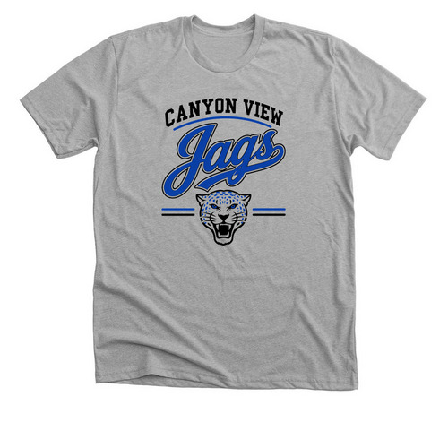 Canyon View Jags, a Athletic Heather Premium Unisex Tee
