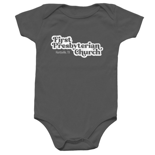 FPC Retro Baby, a Charcoal Infant Onesie