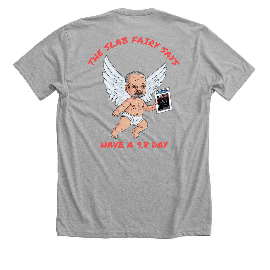 The Slab Fairy, a Athletic Heather Premium Unisex Tee (back-view)