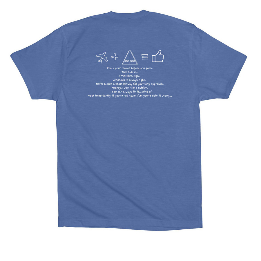 T-Shirts, a Columbia Blue Premium Cotton Tee (back-view)
