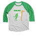Kiss Me!, a Envy and Heather White 3/4 Sleeve Baseball Tee