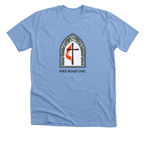 Pike Road UMC T-shirts, a Heather Carolina Blue Premium Unisex Tee