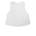 All Queer No Fear (Fundraiser), a Solid White Blend Women's Cropped Racerback Tank (back-view)
