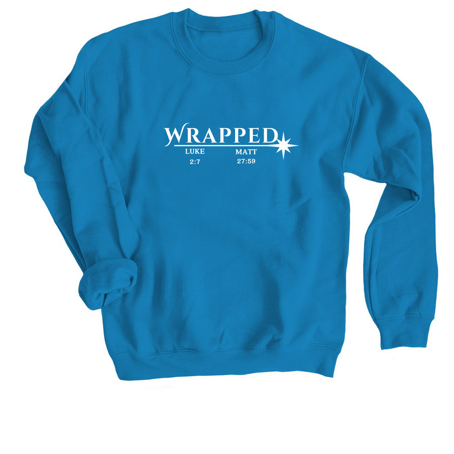 Wrapped, a Sapphire Crewneck Sweatshirt