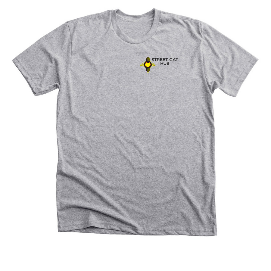 HIP TO BE TIPPED - back of shirt, a Athletic Heather Premium Unisex Tee
