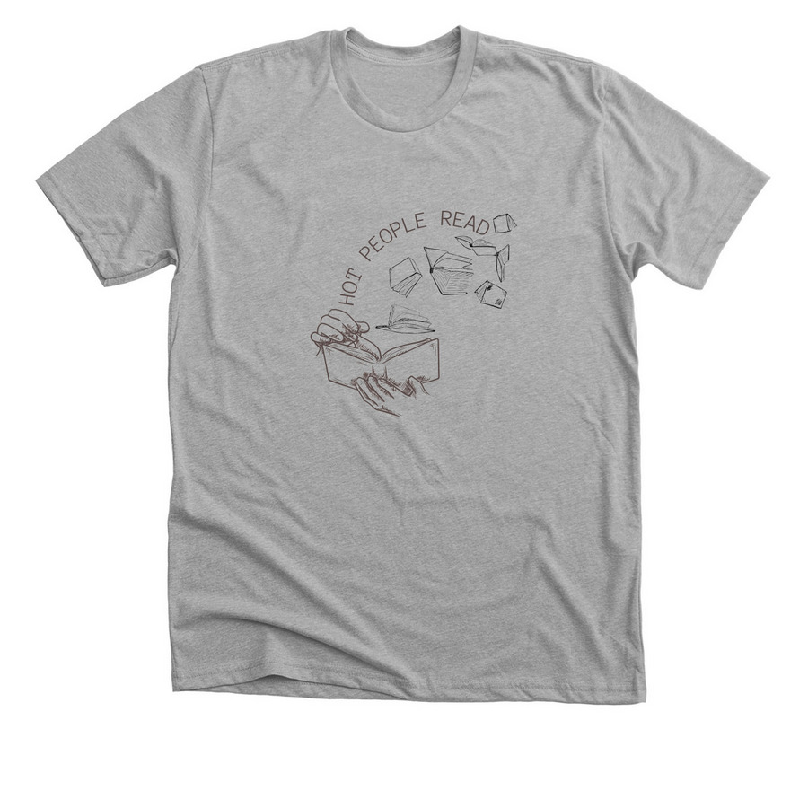 hot people read, a Athletic Heather Premium Unisex Tee