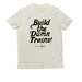 Build the Damn Trains T-Shirt, a White Sand Allmade Organic Cotton Unisex Tee