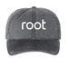 Hats off to Root, a Black Printed Pigment Dye Baseball Cap