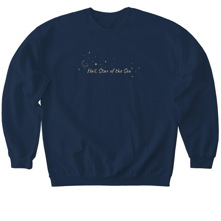 Hail, Star of the Sea (Nocturne), a Navy Softstyle Crewneck Sweatshirt