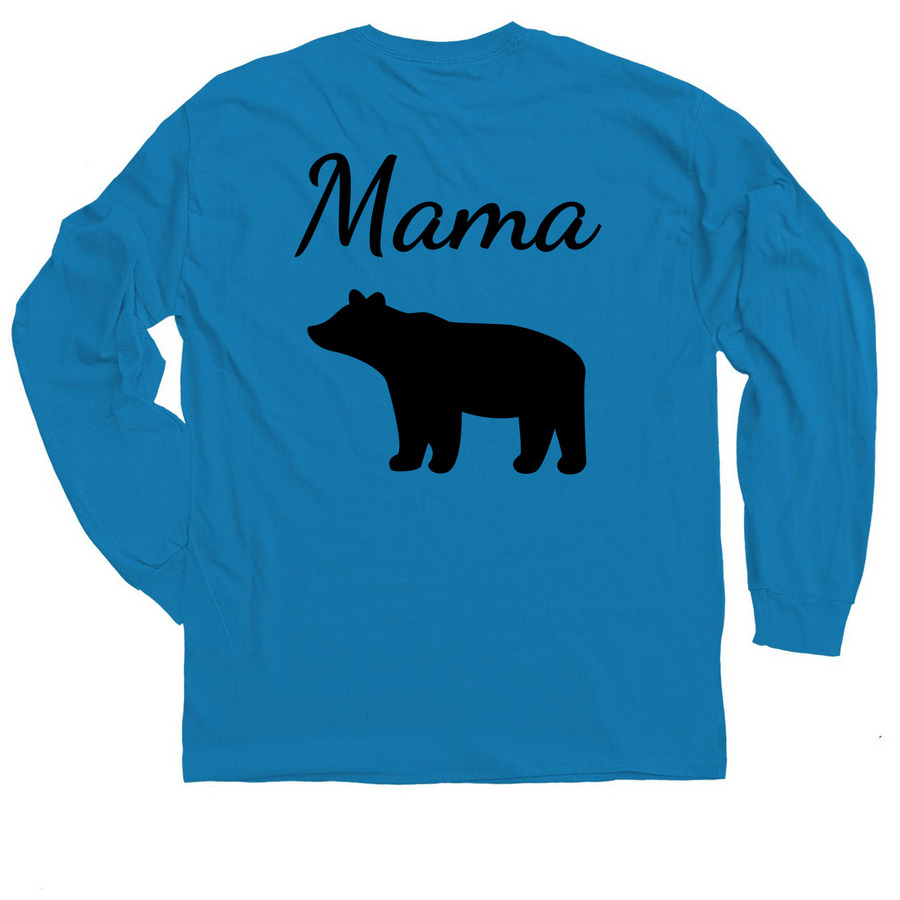 Mama Bear Long Sleeve, a Sapphire Classic Long Sleeve Tee (back-view)